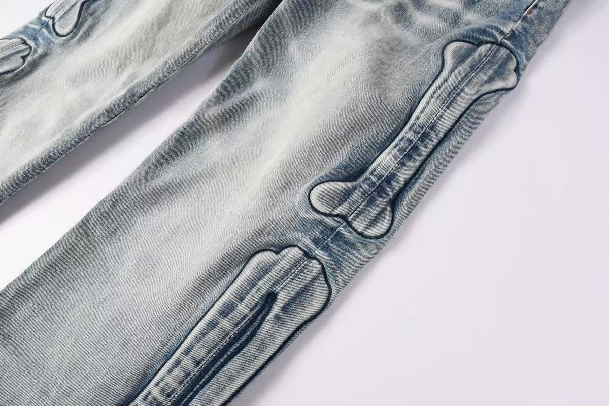 Amiris Jeans Men Fashion Patch Repair Low Rise Skinny Denim (2) - www.newkick.vip